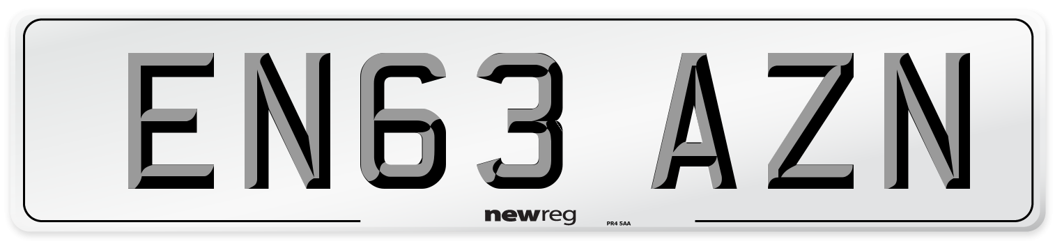 EN63 AZN Number Plate from New Reg